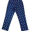 Mud Pie  Cropped Pants Leggings Stretchy Navy Nautical Coastal Size Small Photo 1