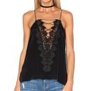 Cami NYC  The Charlie Black Silk Lace Tank Top Photo 0