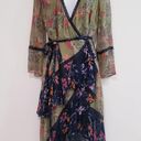 Love Sam  Williston Wrap Green, Blue / Floral Printed Dress Photo 0