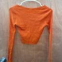 Garage Cropped Orange Long Sleeve Photo 2