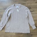 Aerie NWT  Women's Pink and Cream Jumper long sleeve sweater comfy size M E5 Photo 0