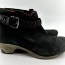 Dansko  Tivoli Michelle Ankle Bootie Braided Leather Almond Toe Heeled Black 10 Photo 2