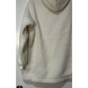 Levi's  Women's Sherpa Coated Button Hoodie Jacket Cream Size Medium NWT Plush Photo 11