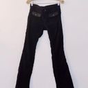 Zadig & Voltaire  Cameron Corduroy Flared Pants Leather Pockets Black Photo 1