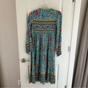 R.Vivimos Long Sleeve Floral Print Retro V Neck Tassel Bohemian Midi Dress | S Photo 10