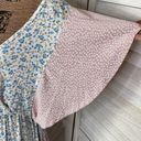 StitchDrop Mendocino Flutter Sleeve Ruffle Dress Pink Blue Small Floral Photo 7