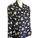 Daisy  zip up front blouse/jacket bomber style. Size Large Photo 0