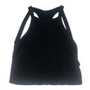 LNA Artizia  XS Black Ribbed Cropped Backless Tank Top Photo 0