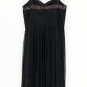 Oleg Cassini OC by  Black Tulle Beaded Trim Cami Strap Midi Dress size 8 NWT Photo 7