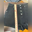 Rolla's Rolla’s Dusters Black Denim High Waisted Button Up Shorts Size 25 REVOLVE Photo 6