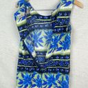 Kathie Lee Collection  Sleeveless Hawaiian Sheath Dress Size 8 Blue Green Floral Photo 4