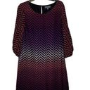 Luxology  Dress Size 10 Multi Color Chevron Striped Womens Lined Polyester Photo 0