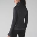 Lululemon  Think Fast Pullover size 10 Black Heathered Herringbone Photo 2