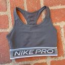 Nike pro grey sports bra sz s Photo 1