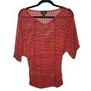 it's our time  Womens Size S Red Bohemian Crochet Knit Blouse Photo 0