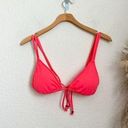 White Fox Boutique White Fox neon pink triangle bikini top size M Photo 0