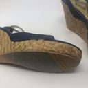 Nina  Denim Strap Wedge Sandals Size 8 Photo 12