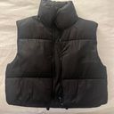 Cropped Puffer Vest Black Size M Photo 0