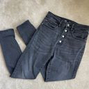 ZARA High Waist Faded Black Skinny Jeans Photo 0