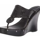 Jack Rogers  Women's Black Marbella Wedge Sandal 6.5 US Photo 0