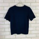 Draper James  Navy Lace Short Sleeve Tee Size S Photo 5