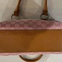 Gucci Pink GG Canvas And Leather Trim Handbag Vintage Photo 15