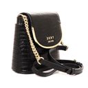 DKNY Croc-Embssed Leather Flap Bucket Photo 1