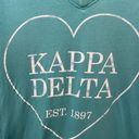 Kappa Delta Sorority V-Neck Graphic Cotton T-Shirt Teal Women’s Small Unique Photo 1