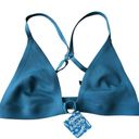 Free People  XS Oh Scuba Neo Bralette Midnight Cowboy Blue Padded Plunge New Photo 0