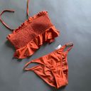 Cabana Del Sol NWOT  SMOCKED 2 Piece Swimsuit M Photo 4