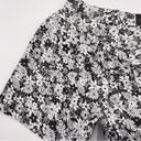 Daisy Vintage High Rise Jean Shorts Floral Black White  Print Denim Quirky Spring Photo 4