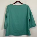 The Cove Grae Lagenlook Relaxed Fit 3/4 Sleeves Linen-Cotton Blend Green Top Size L Photo 4