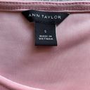 Ann Taylor  bell sleeve pink crushed velvet blouse Photo 2