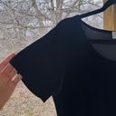 Oleg Cassini  Vintage Black Velvet Short Sleeve Maxi Dress Size L Photo 2
