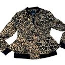 Nordstrom Trouvé  NWT Leopard Print Peplum Bomber Jacket Photo 0