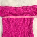 Trina Turk  Pink Lace Cocktail Dress Off The Shoulder Sheath Fuchsia Size 2 New Photo 10