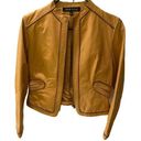 Anne Klein Anne‎ Klein 100% Leather Yellow Zipper Jacket​ Photo 0