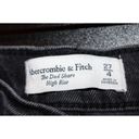 Abercrombie & Fitch Womens  Dad Short High Rise Black Denim Jean Shorts Size 27 4 Photo 3