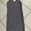 ATM Striped Wrestler Tank Ribbed Knit Mini Dress in Black and White Size Small Photo 2