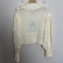 Farm Rio NWT - Handmade Flowers Embroidered Sweater Boho Hippie Statement Cream Photo 5