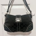 Coach 🎀 Vintage  Signature soho satchel shoulder bag in black canvas Photo 3