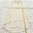 Sans Souci  High Low Button Down Collared Tank Top Studded Cream White Small Photo 1