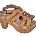 Stuart Weitzman  Weaveit Woven Raffia Slingback Platform Heeled Sandal Size 8 Photo 7