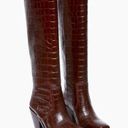 Loeffler Randall NEW  Lynn Snip Toe Embossed Block Heel Tall Boots Photo 2
