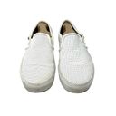 Vans  Size 8.5 Sneaker White Pin Dot Leather Slip On Flats Skater Casual Punk Photo 8