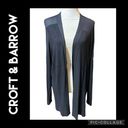 Croft & Barrow  Black 100% Rayon Open Long Cardigan 1X-EUC Photo 1