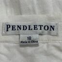 Pendleton  100% Cotton White Embroidered Pleated Skirt Photo 8