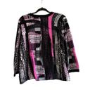 Bob Mackie  Wearable Art purple graphic design cardigan women's size 1x Photo 1