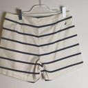 Nautica  Cotton Stretch Twill Shorts White with  Blue Stripes Women's Size 8 NWT Photo 1