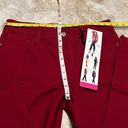 Lee NWT  Secretly Shapes Straight Leg Embellished Jeans Rouge Red 12 Petite Photo 6